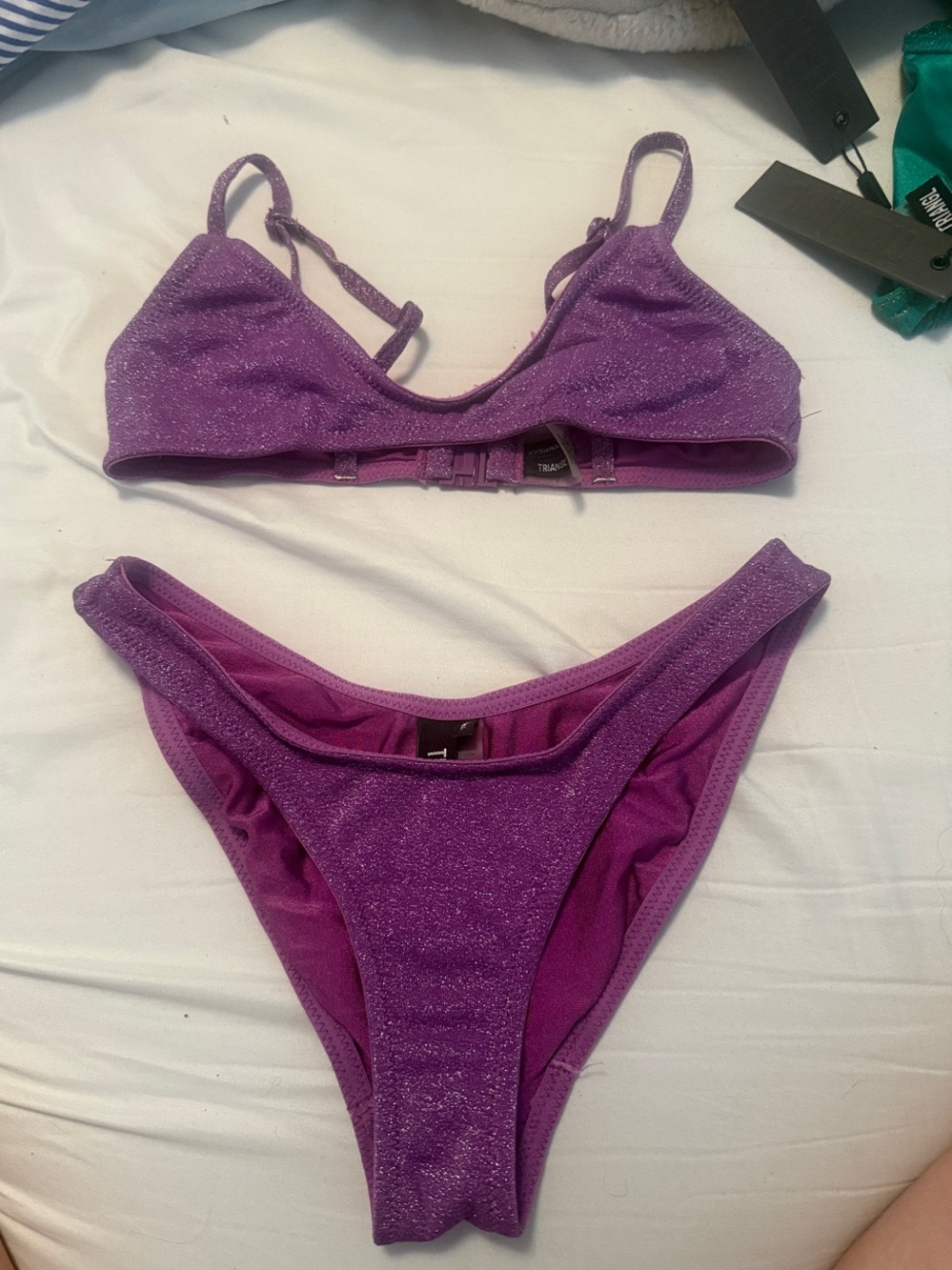 Triangl Purple Shimmery Bikini Set